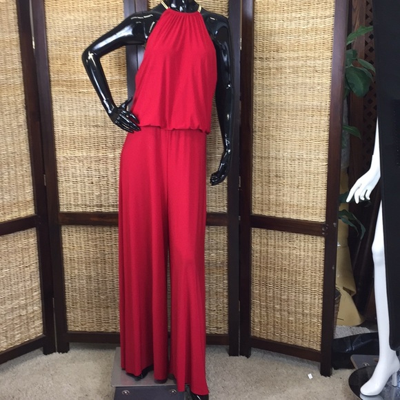 msk red jumpsuit